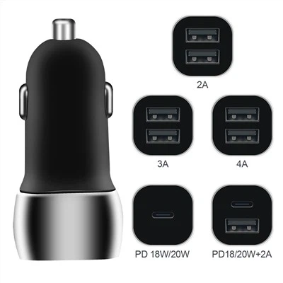 2 port usb c car charger